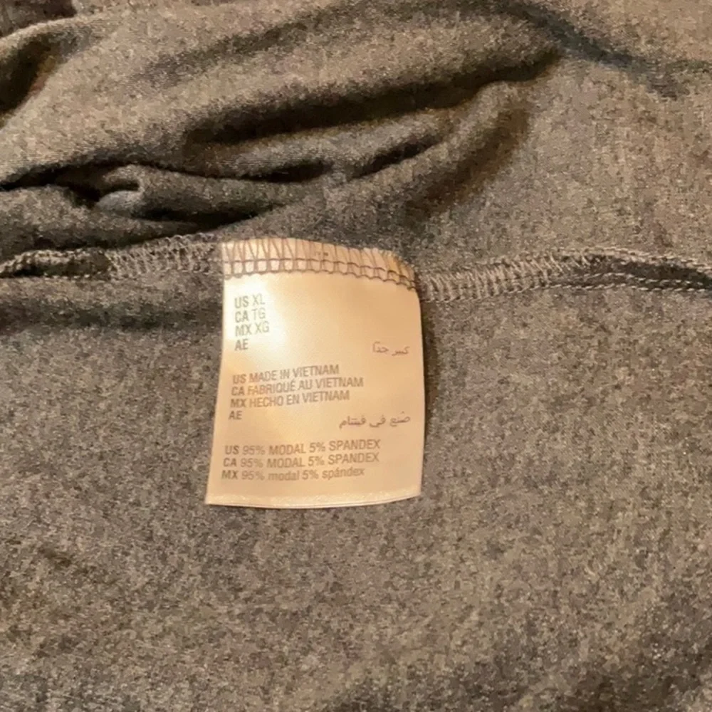 Alfani Charcoal Pajama Pant Set 2 piece with White Piping Size XL New